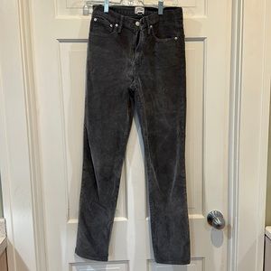 J. Crew woman corduroy jeans pants color grey size 27T